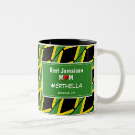 BEST JAMAICAN MAMMA Personlig Jamaica Flagga Två-Tonad Mugg