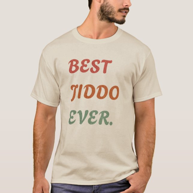 Best Jiddo All Anpassningsbar Gift for Grandfather T Shirt (Framsida)