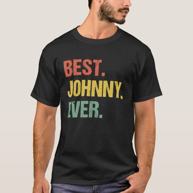 Best Johnny Aldriretro Namn Humor Nickname T Shirt (Framsida)