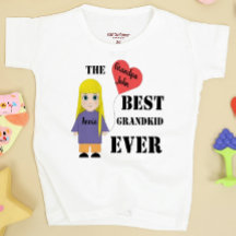 "BEST KID EVER" söt skjorta med flickhjärn