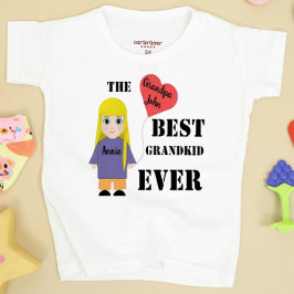 "BEST KID EVER" söt skjorta med flickhjärn T Shirt