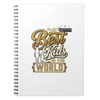 Best Kids in the World Vintage Family Typography D Anteckningsbok