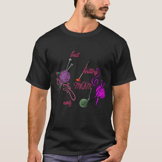 best knitting mom ever t shirt (Framsida)