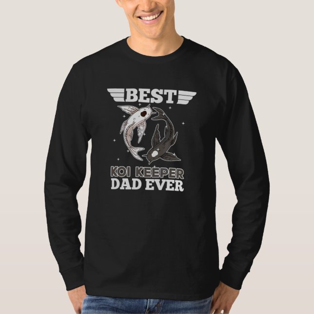 Best Koi Keeper Pappa All Fish Asian Japp Carp T Shirt (Framsida)