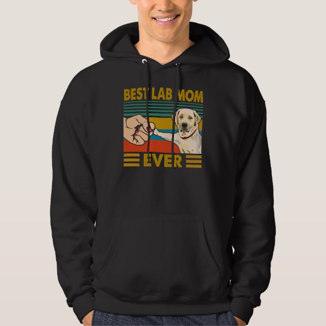Best Lab Mamma All Labrador Hund Labrador Owner Hoodie (Framsida)