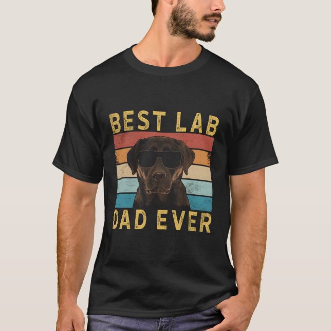 Best Lab Pappa All Labrador Chocolate Lab T Shirt (Framsida)