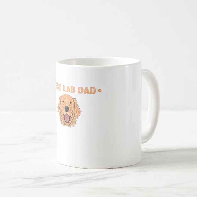 Best Lab Pappa Gult Labrador Retriever  Kaffemugg (Framsida höger)