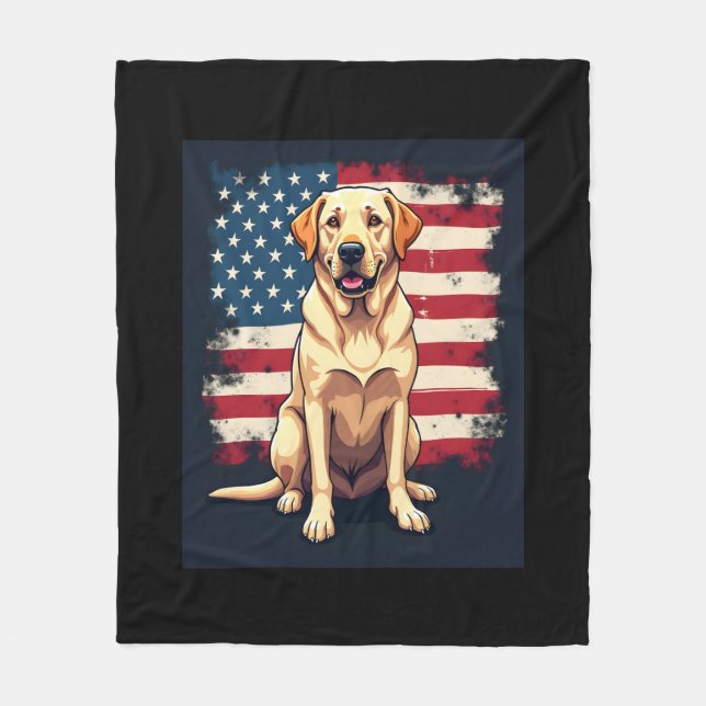 Best Labour För manar Women Gul lab Hund Retriev Fleecefilt (Framsidan)