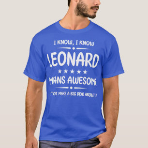 Best Leonard Fantastisk Leonard Namn Personalize T Shirt