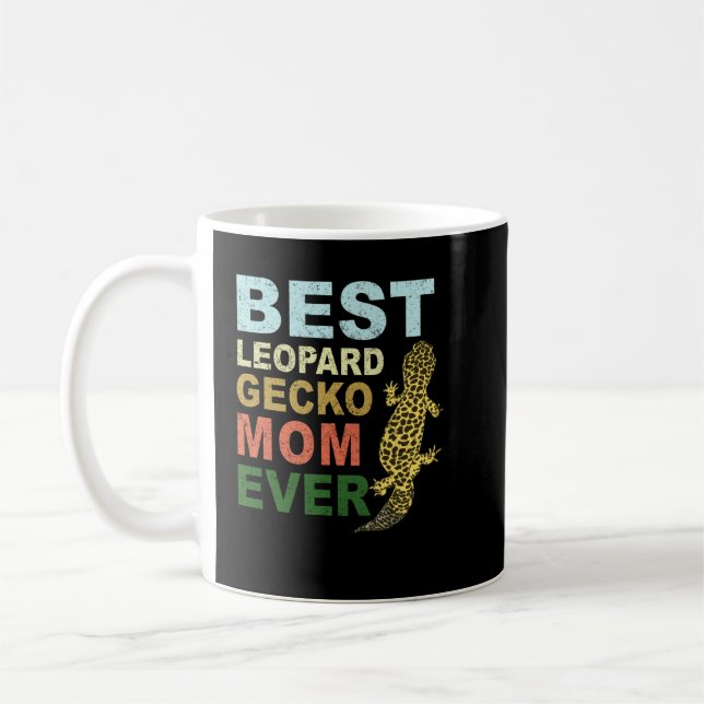Best Leopard Gecko Mom Ever Funny Reptile Mom Kaffemugg (Vänster)