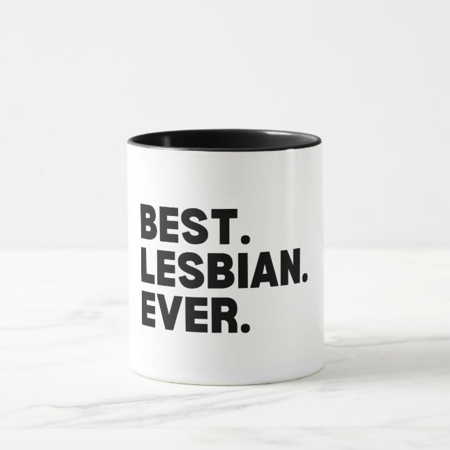 Best Lesbian Ever Mug: Embrace Pride with Style  Mugg (Center)
