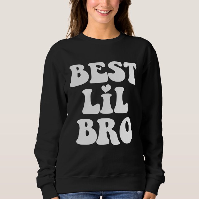 Best Lil Bro Sister Promoted to Big Brother Announ T Shirt (Framsida)