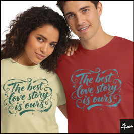 Best Love Story Brush Script Grunge T Shirt