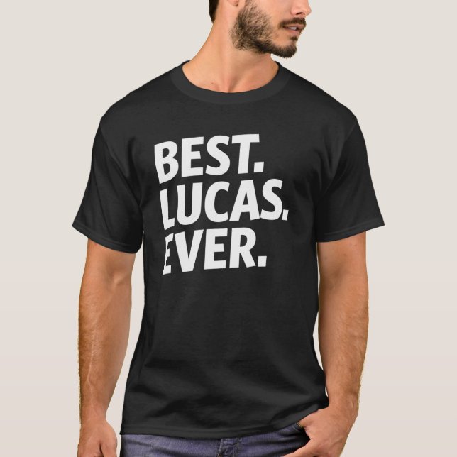 Best Lucas Funny Birthday Namn T Shirt (Framsida)