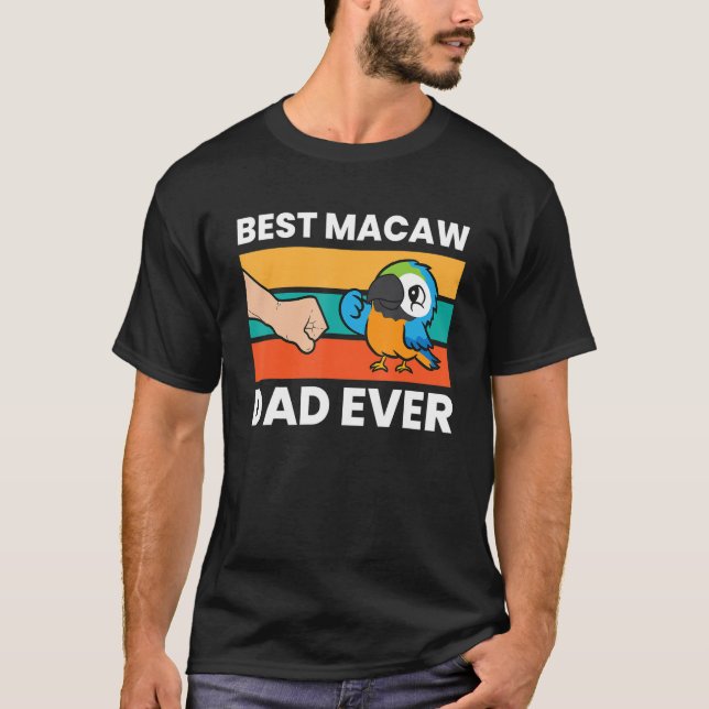 Best Macaw Pappa någonsin Macaw Parrot T Shirt (Framsida)