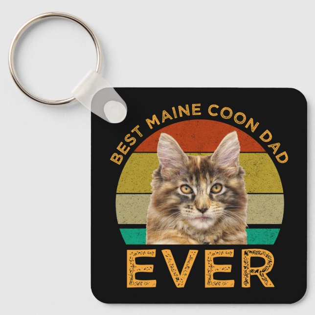 Best Maine Coon Pappa någonsin Nyckelring (Framsida)