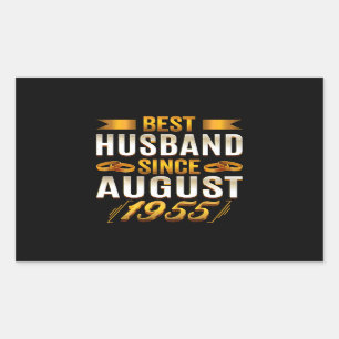 Best Make sedan augusti 1955 Funny Annivesary Rektangulärt Klistermärke