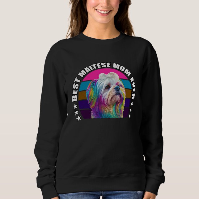 Best Maltese Mom Ever Cute Maltese Mom Dog  Pop  2 T Shirt (Framsida)
