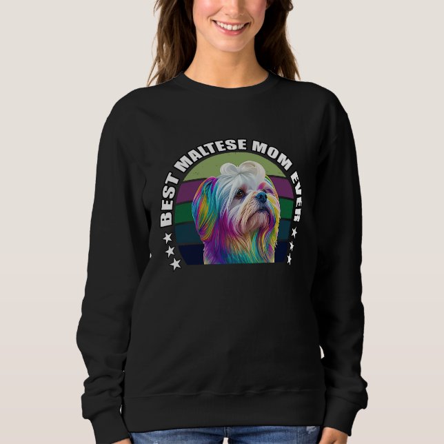Best Maltese Mom Ever Cute Maltese Mom Dog  Pop  7 T Shirt (Framsida)