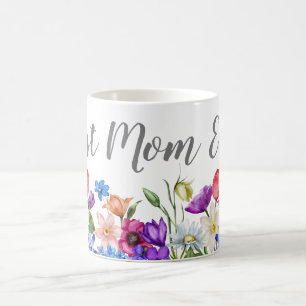 Best Mamma Blommigt Wildblomma Kaffemugg