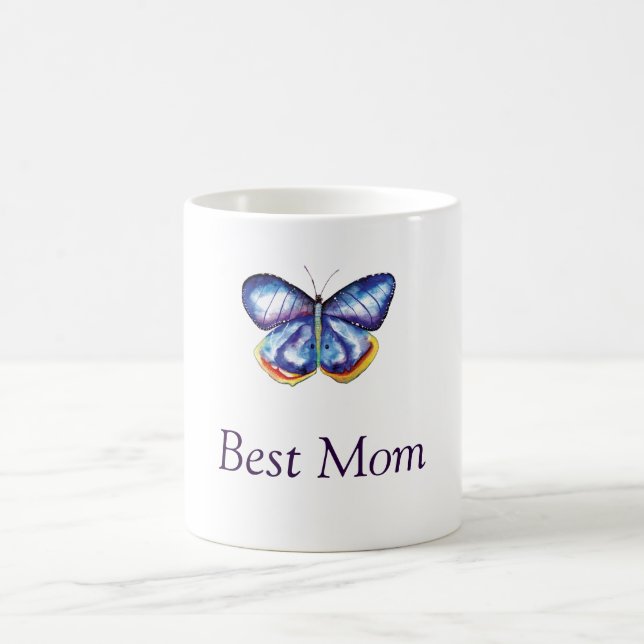 Best Mamma Butterfly Teckning Mugg (Center)
