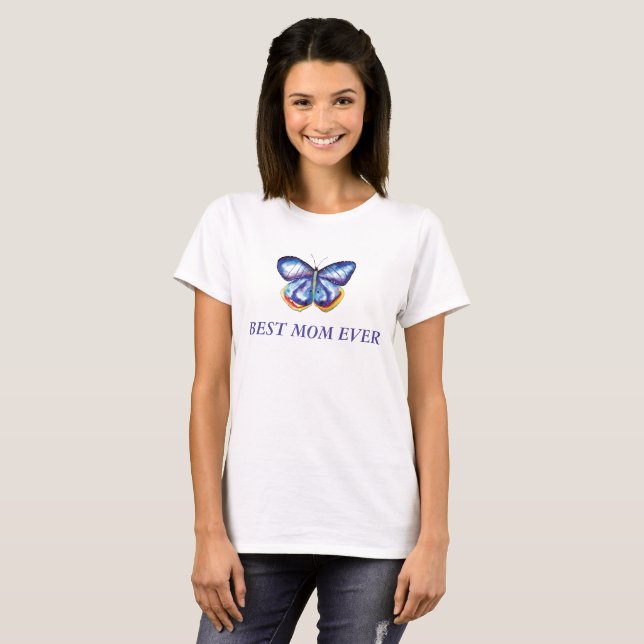Best Mamma Butterfly Women T-shirt (Hel framsida)