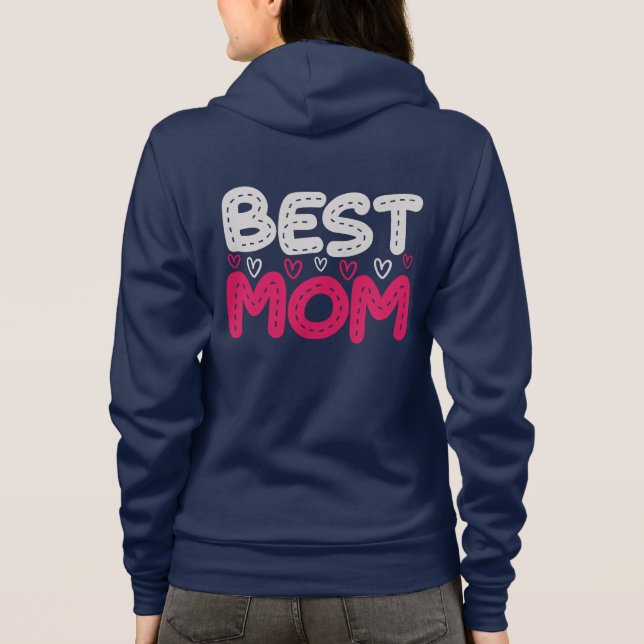 "Best Mamma Hoodie - Cute Mors dag Gift Pullover T Shirt (Baksida)