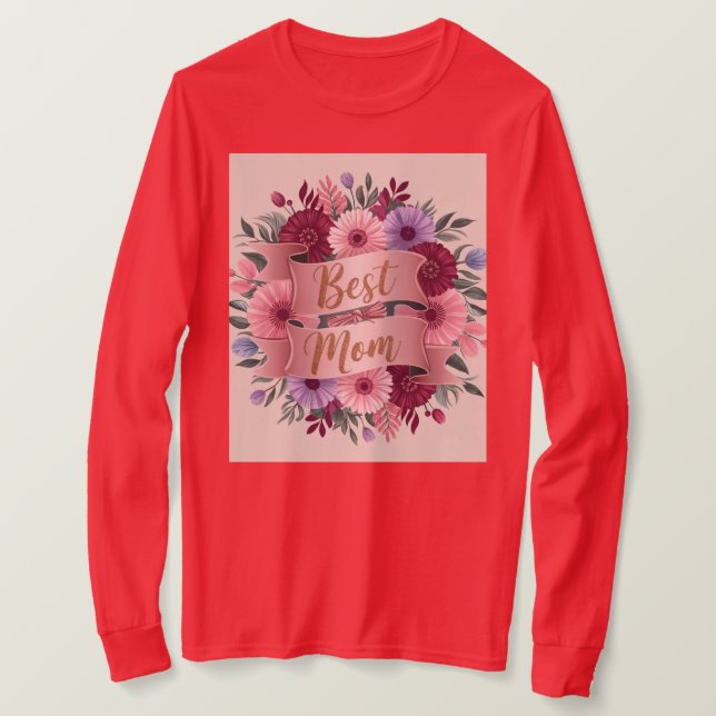 Best Mamma Långärmad T-Shirt (Design framsida)