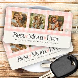 Best Mamma någonsin 3 Photo Mors dag Gingham Heart