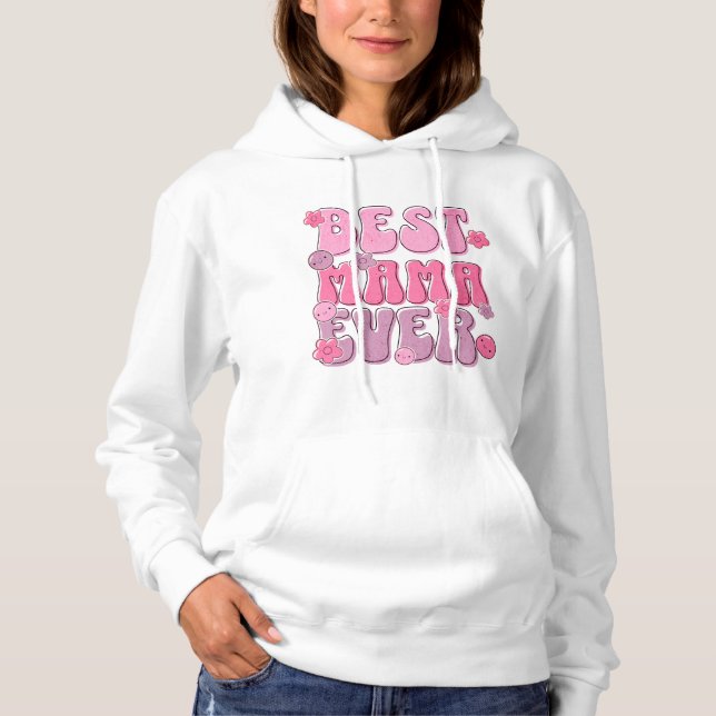 "Best Mamma någonsin" Hoodie - Mysigt och Snyggt f T Shirt (Framsida)