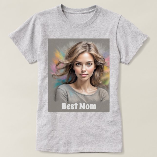 Best Mamma Pastel Sketch T Shirt (Design framsida)