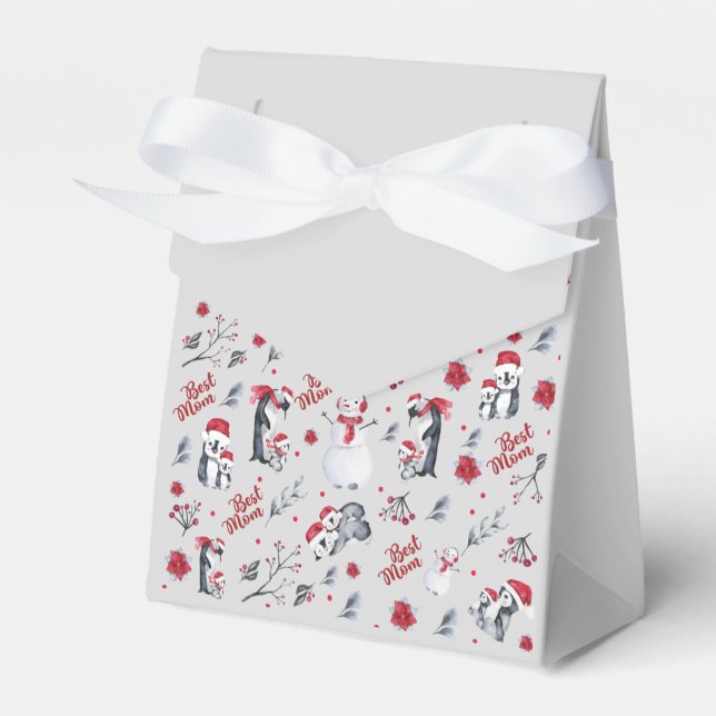 Best Mamma Penguin jul mönster Presentaskar (Framsidan Sidan)