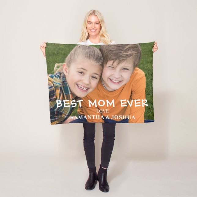 Best Mamma Photo Namn Fleecefilt (På plats)