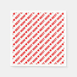 Best Mamma Red on White Pappersservett