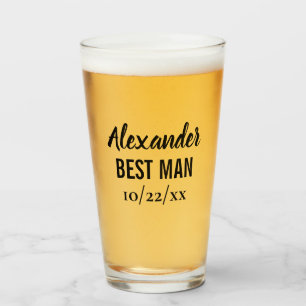 Best Man Bachelor Party Wedding Favor Beer Pint Glaskopp