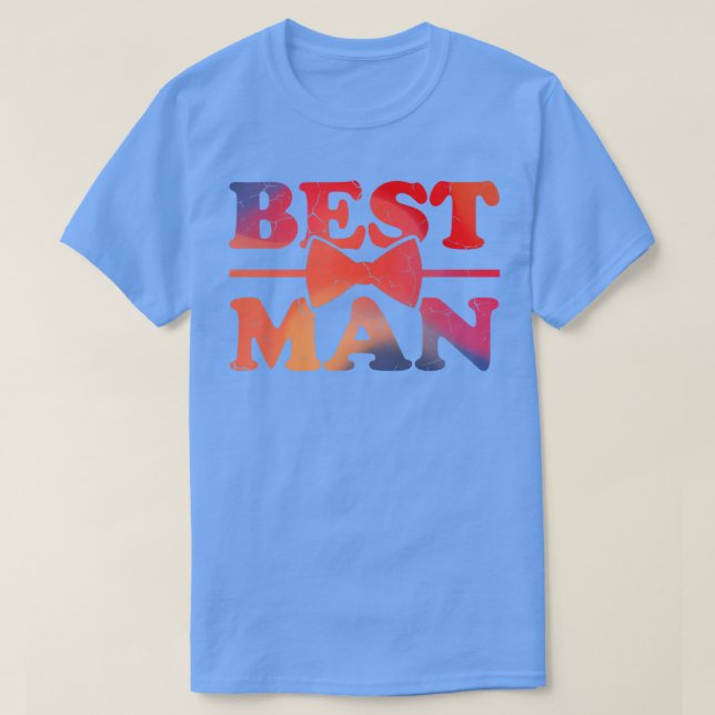Best Man Bachelor PartyGradient Color  T Shirt (Design framsida)