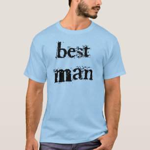 Best Man Black Text T-shirt