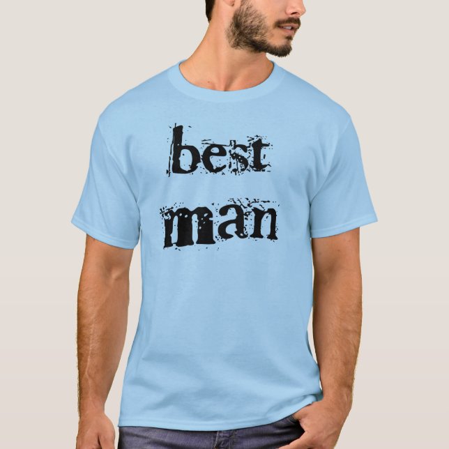 Best Man Black Text T-shirt (Framsida)