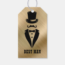 Best Man Black Tie Tuxedo Guld