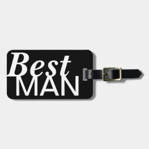 Best Man Black & White Bagagebricka