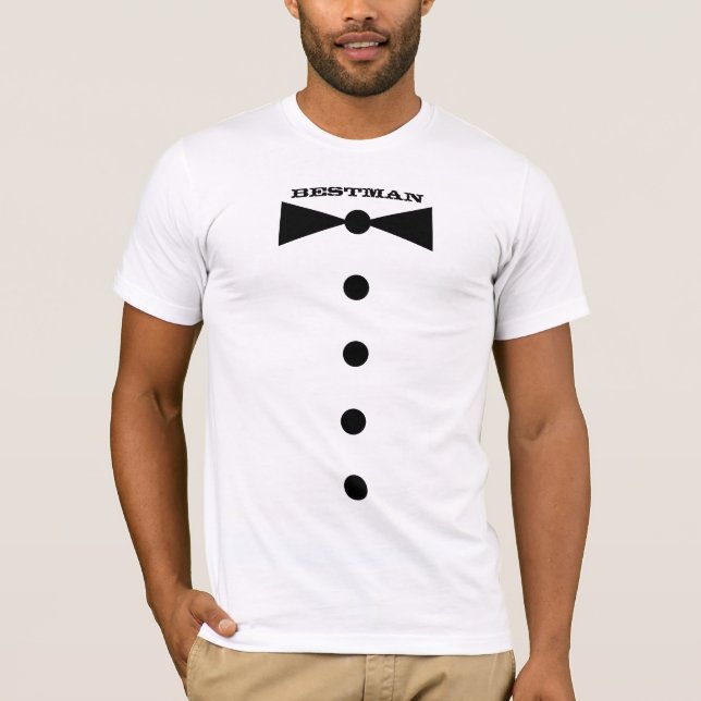 Best Man Bowtie T-shirt (Framsida)