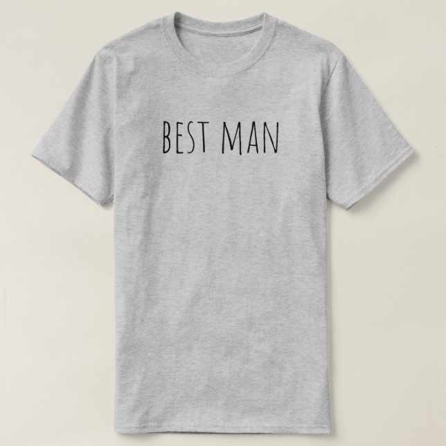 Best Man Bridal Party Wedding T Shirt (Design framsida)
