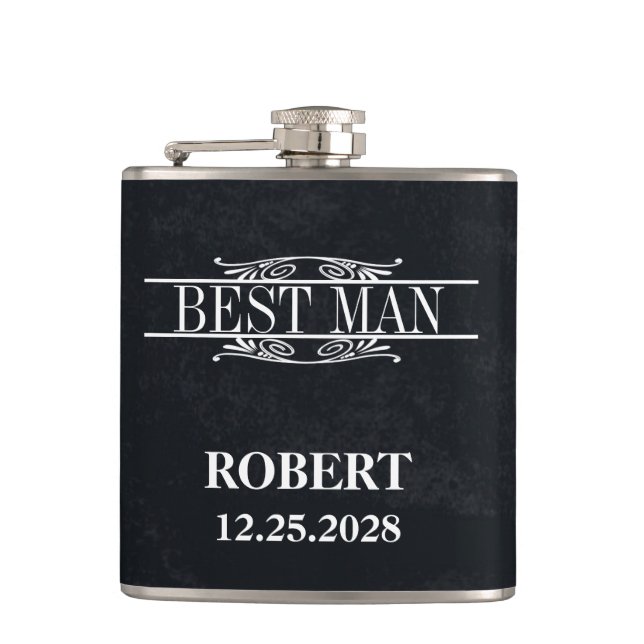 Best Man Bröllop Fickplunta (Framsidan)