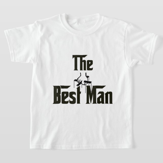 Best Man Bröllop mafia Marskalkars Bachelor Party T Shirt (Laydown)