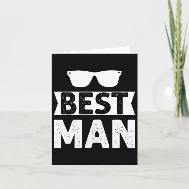 Best Man Bröllop Marskalkars Funny Möhippa Bachelo Kort (Framsida)