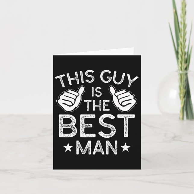 Best Man Bröllop Marskalkars Funny Möhippa Bachelo Kort (Framsida)