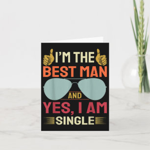 Best Man Bröllop Marskalkars Funny Möhippa Bachelo Kort