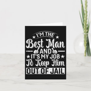 Best Man Bröllop Marskalkars Funny Möhippa Bachelo Kort