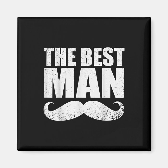 Best Man Bröllop Marskalkars Funny Möhippa Bachelo Magnet (Framsidan)