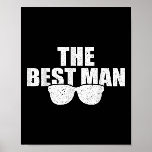 Best Man Bröllop Marskalkars Funny Möhippa Bachelo Poster